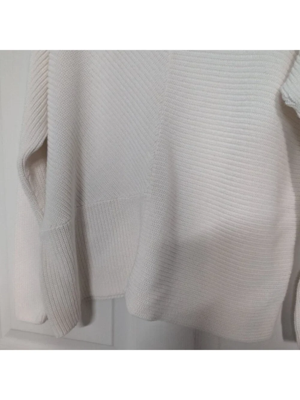 Lauren Ralph Lauren Ribbed Sweater Womens Size Large White Neutral Coastal